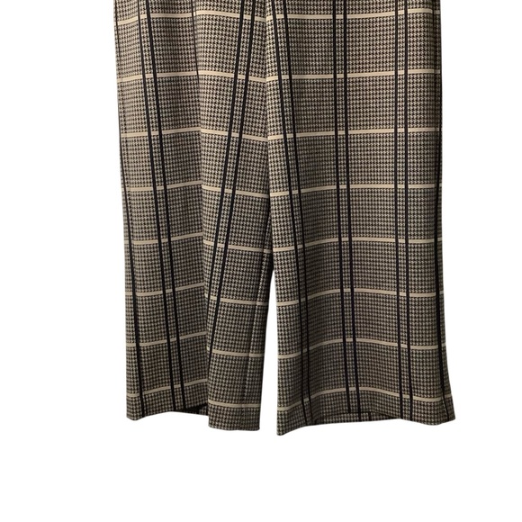 Joseph Ribkoff Houndstooth Wide Leg Trouser Pants Mid-Weight - Picture 3 of 10